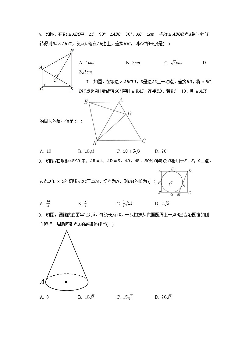 人教版初中数学九年级上册期末测试卷（标准难度）(含答案解析)第2页