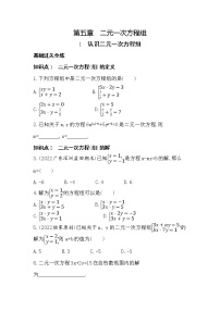 北师大版八年级上册1 认识二元一次方程组练习