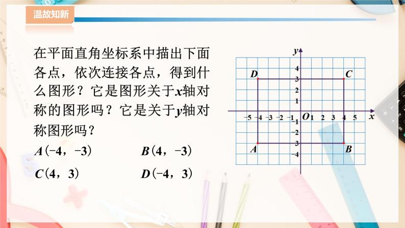 湘教版八下数学  3.3轴对称和平移的坐标表示（1）   课件+教案04