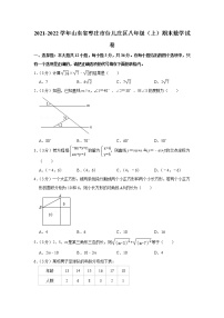 山东省枣庄市台儿庄区2021-2022学年八年级（上）期末数学试卷(含答案)