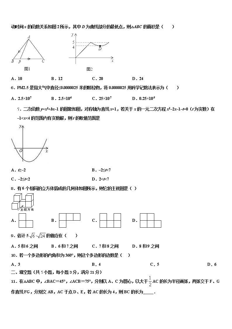 浙江省绍兴市名校2022年中考数学最后冲刺浓缩精华卷含解析02