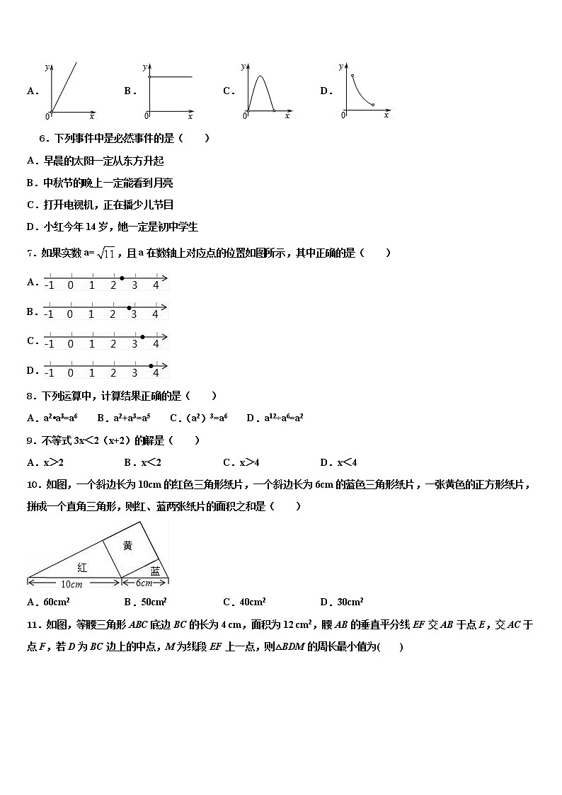 重庆江南新区2022年中考联考数学试卷含解析02