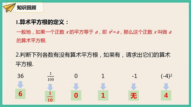 人教版数学七下 6.1.3《平方根》课件05