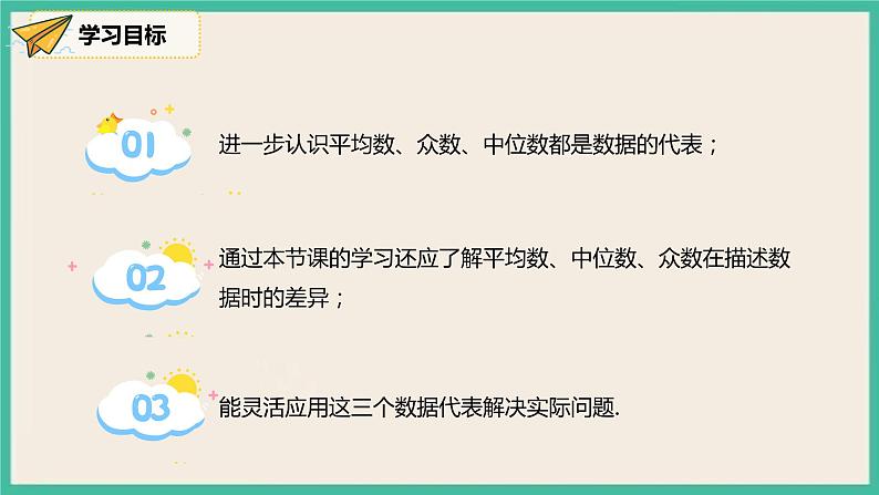 人教版数学八下 20.1.2.2《平均数、中位数和众数的应用 》课件02