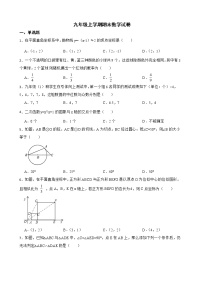 江苏省连云港市海州区2022年九年级上学期期末数学试卷及答案