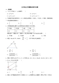 江苏省南京市联合体2022年九年级上学期期末数学试卷及答案