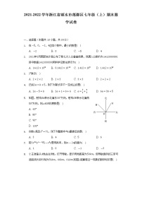 浙江省丽水市莲都区2021-2022学年七年级（上）期末数学试卷(解析版)