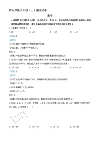 江苏省南京市鼓楼区南师附中树人学校2021-2022学年八年级上学期期末数学试题（解析版）