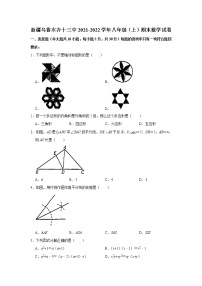 新疆乌鲁木齐市第十三中学2021-2022学年上学期八年级期末数学试卷（无答案）