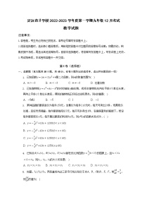 安徽省滁州市定远县育才学校2022-2023学年九年级上学期12月月考数学试题(含答案)