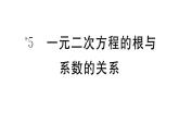 北师大版九年级数学上第二章一元二次方程2.5 一元二次方程的根与系数的关系课堂习题课件