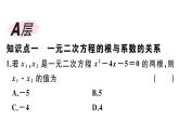 北师大版九年级数学上第二章一元二次方程2.5 一元二次方程的根与系数的关系课后习题课件