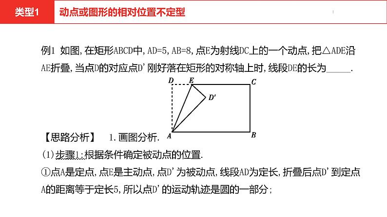 中考总复习数学（河南地区）题型一几何图形的折叠与动点问题课件08