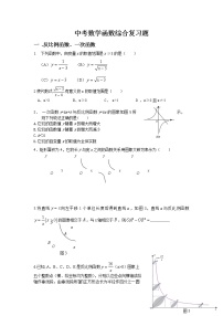 中考数学函数综合复习题