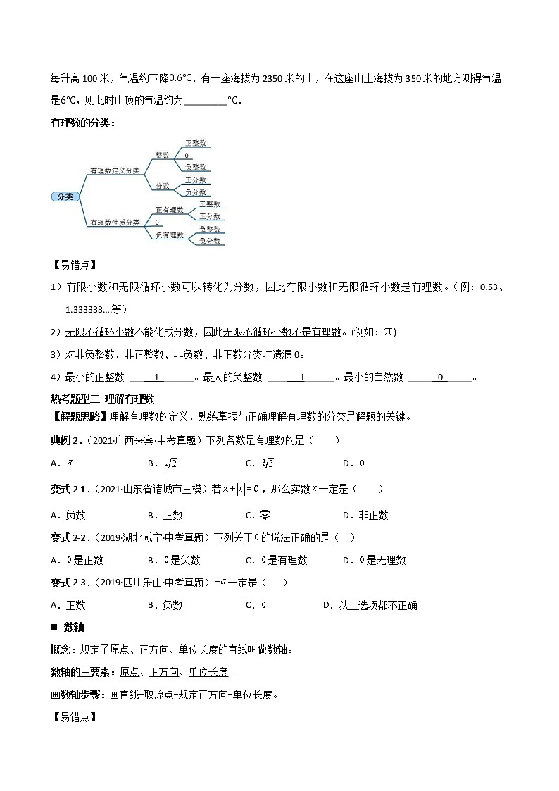 【备战中考】2022-2023学年中考数学真题汇编专题01 有理数-【题型方法解密】第2页