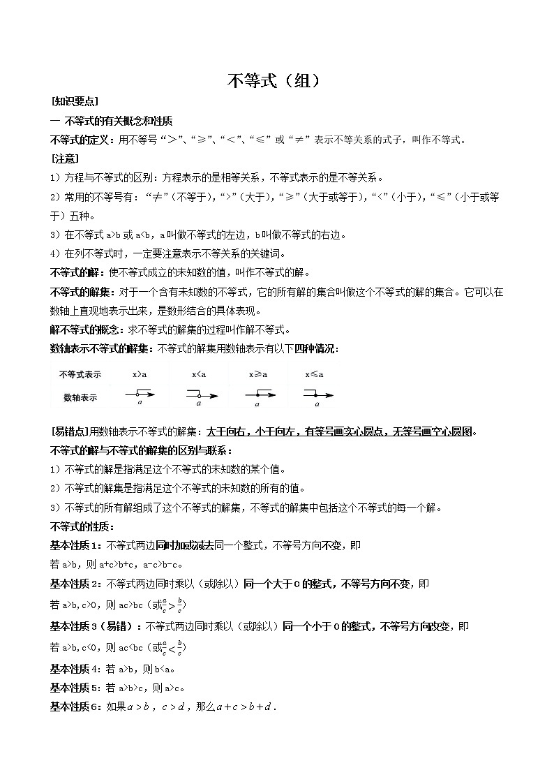 【备战中考】2022-2023学年中考数学真题汇编专题07 不等式（组）-【题型方法解密】第1页