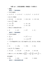 专题 16.5 二次根式的乘除（基础篇）（专项练习）-八年级数学下册基础知识专项讲练（人教版）