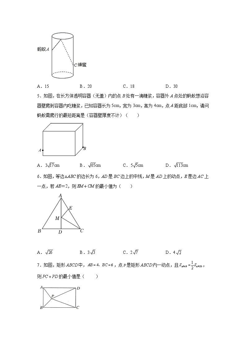 专题 17.10 利用勾股定理求最值（专项练习）-八年级数学下册基础知识专项讲练（人教版）02