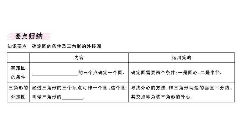 北师大版九年级数学下3.5 确定圆的条件课堂练习课件第2页