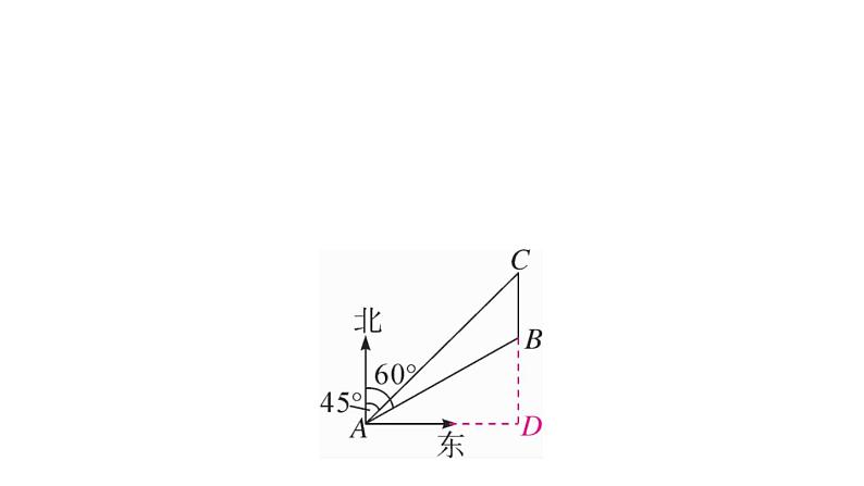 北师大版九年级数学下第一章直角三角形的边角关系模型构建专题：解直角三角形应用中的“双直角三角形”模型课后练习课件第4页