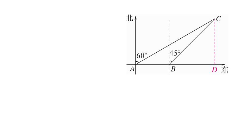 北师大版九年级数学下第一章直角三角形的边角关系模型构建专题：巧构直角三角形解决有关问题课后练习课件第7页