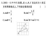 北师大版九年级数学下第一章直角三角形的边角关系综合滚动练习：锐角三角函数的计算及解直角三角形课后练习课件