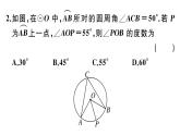 北師大版九年級(jí)數(shù)學(xué)下第三章圓綜合滾動(dòng)練習(xí)：圓的有關(guān)概念及性質(zhì)課后練習(xí)課件