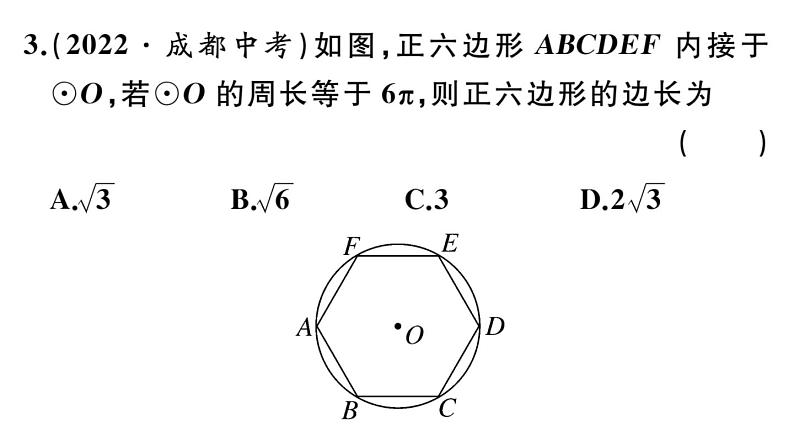 北师大版九年级数学下第三章圆3.8 圆内接正多边形课后练习课件04