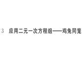 北师大版八年级数学上第五章二元一次方程组5.3 应用二元一次方程组——鸡兔同笼课堂习题课件