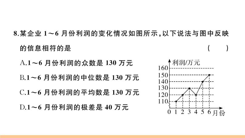 北师大版八年级数学上第六章学业质量评价章节习题课件第7页