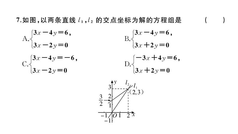 北师大版八年级数学上第五章学业质量评价章节习题课件第6页