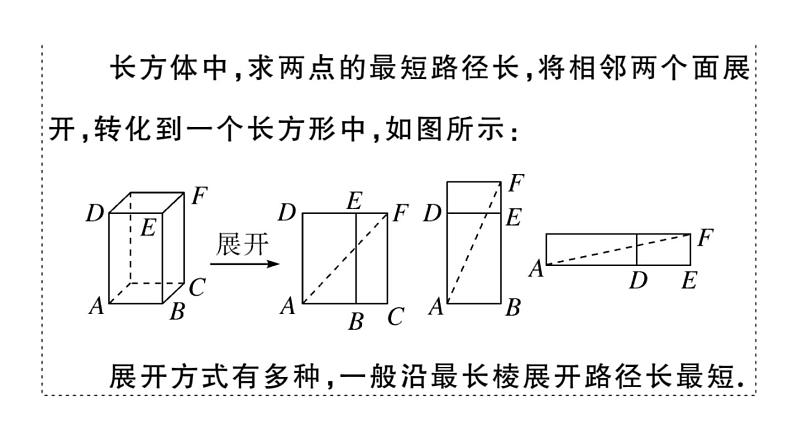 北师大版八年级数学上第一章勾股定理解题技巧专题：利用勾股定理求最短路径长课后习题课件第3页