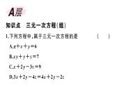 北师大版八年级数学上第五章二元一次方程组5.8 三元一次方程组课后习题课件