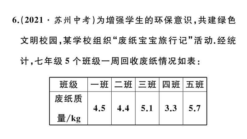 北师大版八年级数学上第六章数据的分析6.1 第1课时  平均数课后习题课件第5页