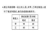 北师大版八年级数学上第六章数据的分析6.1 第2课时  加权平均数课后习题课件