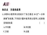 北师大版八年级数学上第六章数据的分析6.4 第2课时  方差的应用课后习题课件