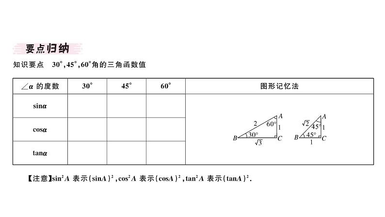 北师大版九年级数学下1.2 30°，45°，60°角的三角函数值课堂练习课件02