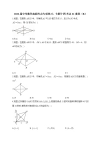 2023届中考数学高频考点专项练习：专题十四 考点31 菱形（B）