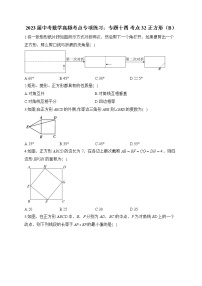 2023届中考数学高频考点专项练习：专题十四 考点32 正方形（B）