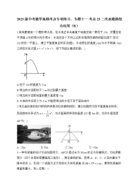 2023届中考数学高频考点专项练习：专题十一 考点23 二次函数的综合应用（B）