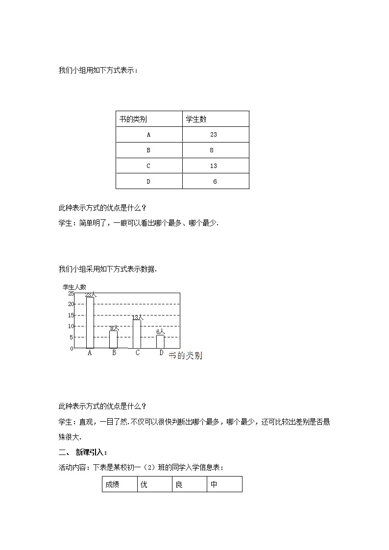 北师大七年级数学上册 6.3《数据的表示》 第二课时导学案第2页