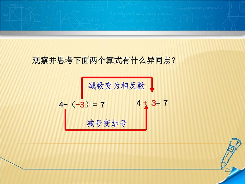 七年级数学北师大版上册 2.5 有理数的减法  课件05