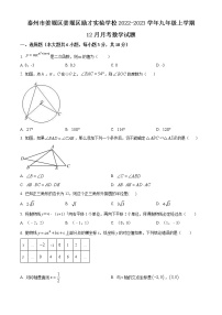 泰州市姜堰区励才实验学校2022-2023学年九年级上学期12月月考数学试题（含解析）