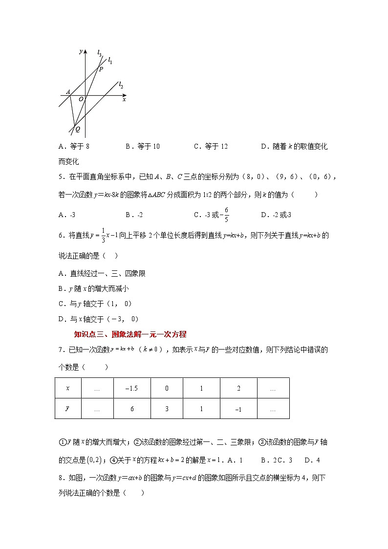 专题 19.23 一次函数与方程、不等式（巩固篇）（专项练习）-八年级数学下册基础知识专项讲练（人教版）第2页