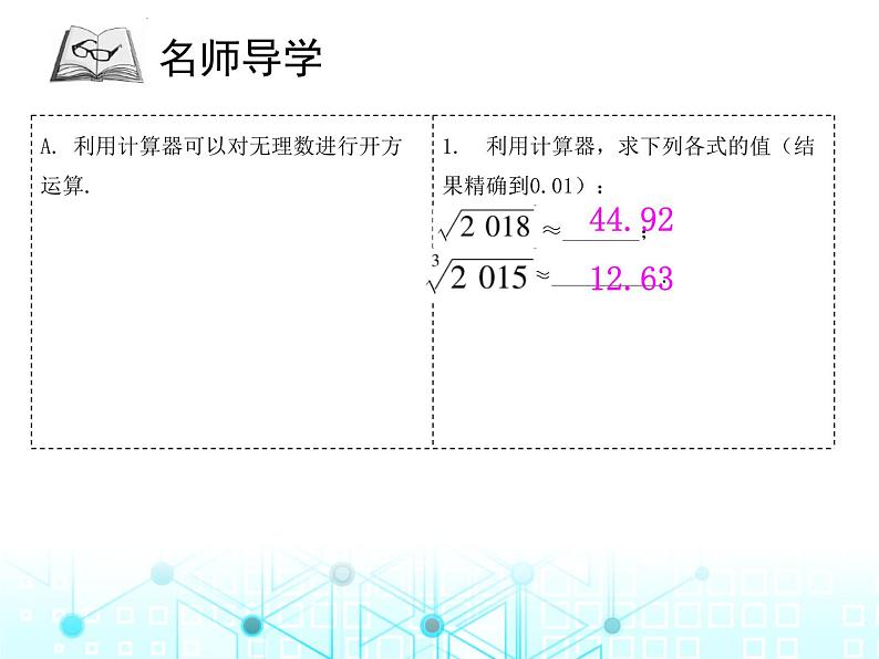 八年级数学北师大版上册 2.5  用计算器开方   课件202