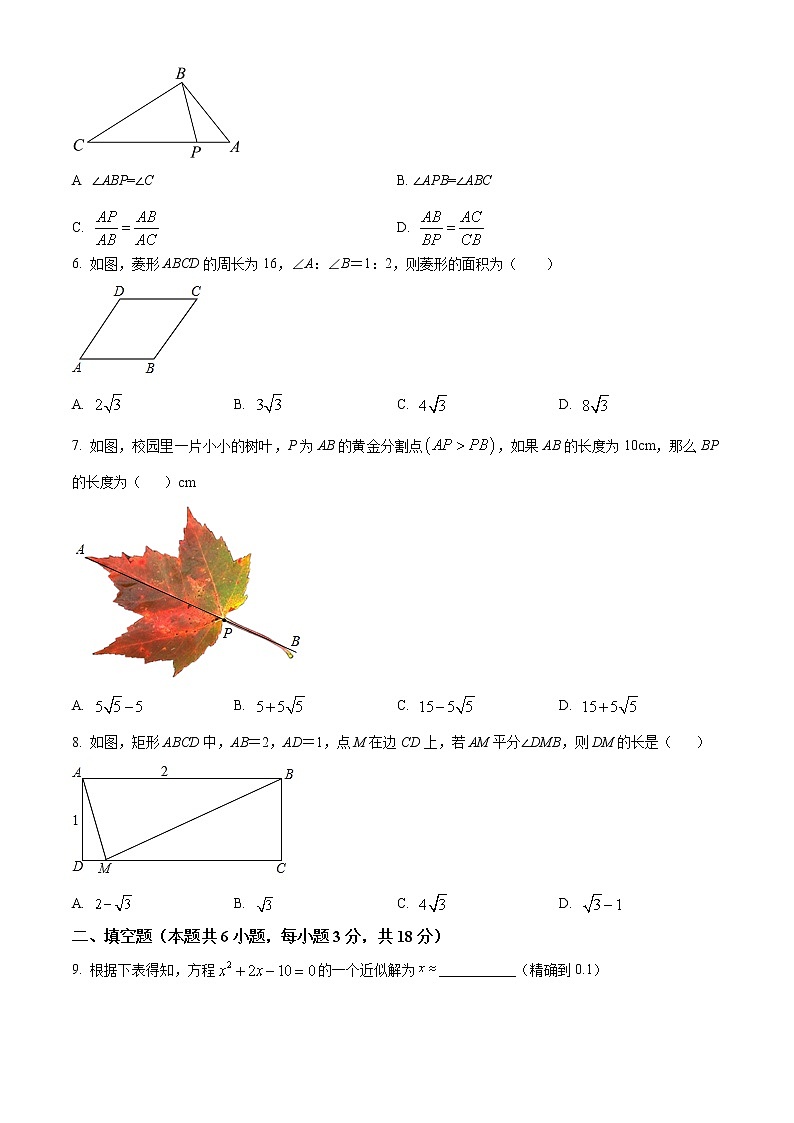 2022—2023学年山东省青岛市市南区青岛第三十九中学九年级上学期期中数学试题第2页