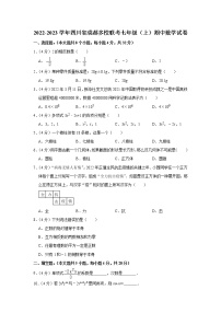 2022-2023学年四川省成都多校联考七年级（上）期中数学试卷(解析版)