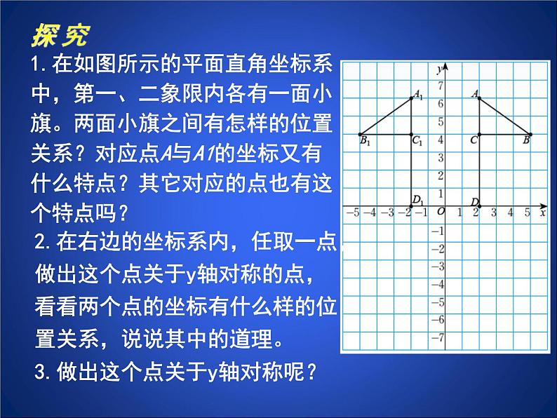 八年级数学北师大版上册 3.3 轴对称与坐标变化   课件第2页