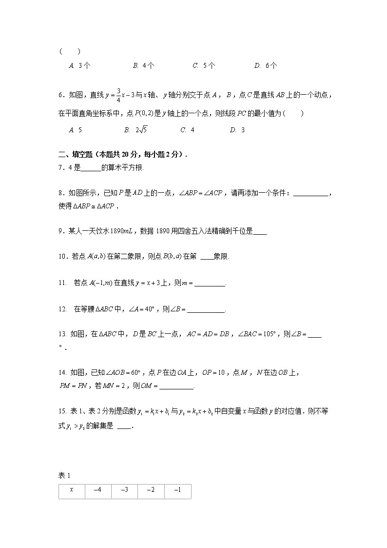 +江苏省南京师范大学附属中学江宁分校2022_2023学年八年级上学期数学第二次月考测试卷（有答案）第2页
