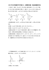 2023年九年级数学中考复习：几何探究题--角度问题附答案